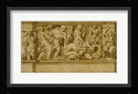 Design for a Frieze with Worshippers Bringing Sacrificial Offerings Framed Print