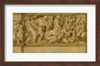 Design for a Frieze with Worshippers Bringing Sacrificial Offerings Fine Art Print