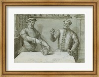 A Double Portrait of Hans Furraht and Jacob von der Burch Fine Art Print
