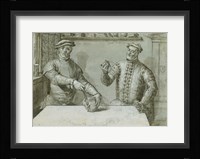 A Double Portrait of Hans Furraht and Jacob von der Burch Fine Art Print
