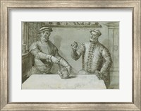 A Double Portrait of Hans Furraht and Jacob von der Burch Fine Art Print