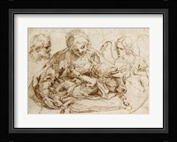 Holy Family with an Angel Fine Art Print