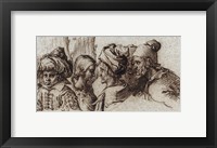 Bust of a Boy in a Turban, a Winged Angel, and Three Old Men Fine Art Print