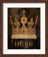 Her Majesty's Crown with word Fine Art Print