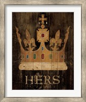 Her Majesty's Crown with word Fine Art Print