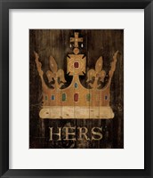 Her Majesty's Crown with word Fine Art Print