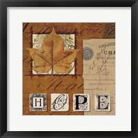 Natures Journal - Hope Framed Print
