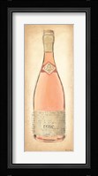 Sparkling Rose Bottle Framed Print