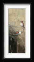 Sparrows at Dusk II Framed Print