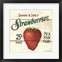 Sweet and Juicy Strawberries Framed Print