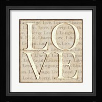 L is for Love Framed Print