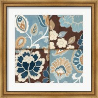 Patchwork Motif Blue I Fine Art Print