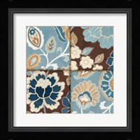 Patchwork Motif Blue I Fine Art Print