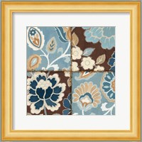 Patchwork Motif Blue I Fine Art Print