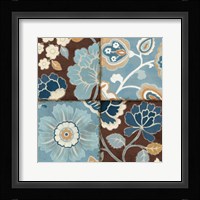 Patchwork Motif Blue II Framed Print