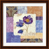 Tiled Poppies I - Purple Fine Art Print