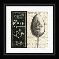 French Menu I Framed Print