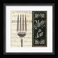 French Menu II Framed Print