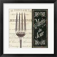 French Menu II Framed Print