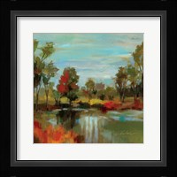 Hidden Pond Hues I Framed Print