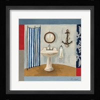 Nautical Bath I Framed Print