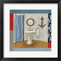 Nautical Bath I Framed Print