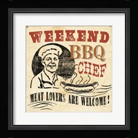 Weekend BBQ Chef Framed Print