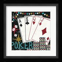 Vegas - Cards Framed Print