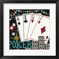 Vegas - Cards Framed Print