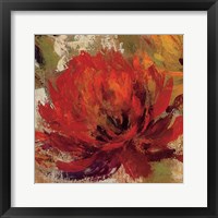 Fiery Dahlias II Crop Fine Art Print