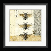 Golden Bees n Butterflies No. 1 Framed Print