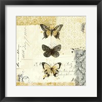 Golden Bees n Butterflies No. 2 Framed Print
