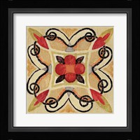 Bohemian Rooster Tile Square I Fine Art Print