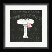 Chalkboard Bath I Framed Print