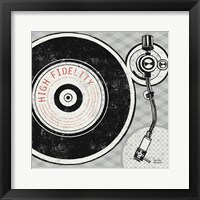 Vintage Analog Record Player Framed Print