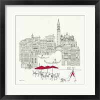 World Cafel IV - Venice Red Fine Art Print