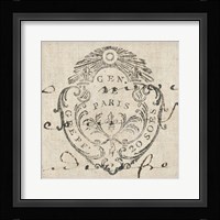 Letter Crest I Framed Print
