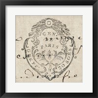 Letter Crest I Framed Print