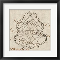 Letter Crest III Framed Print