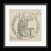 Letter Crest V Framed Print