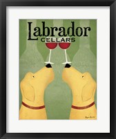 Two Labrador Wine Dogs Framed Print