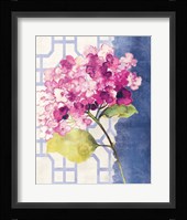 Antique Floral on White I Framed Print