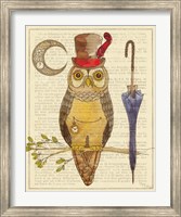 Steampunk Owl I Fine Art Print