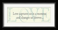 Love captures us Fine Art Print