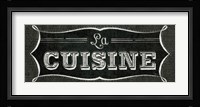 La Cuisine Chalk II Framed Print