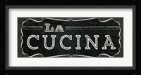 La Cuisine Chalk III Framed Print