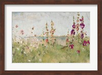 Hollyhocks by the Sea Fine Art Print