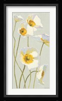White on White Poppies Panel I Fine Art Print