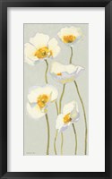 White on White Poppies Panel II Fine Art Print