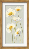 White on White Poppies Panel II Fine Art Print
